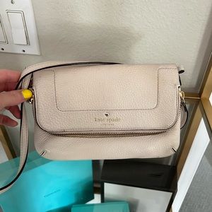 Kate Spade cream leather crossbody bag